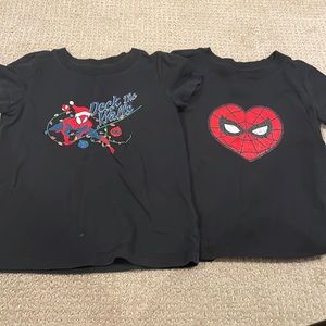 Spider-Man Holiday tee shirts. Valentines and Christmas 4T